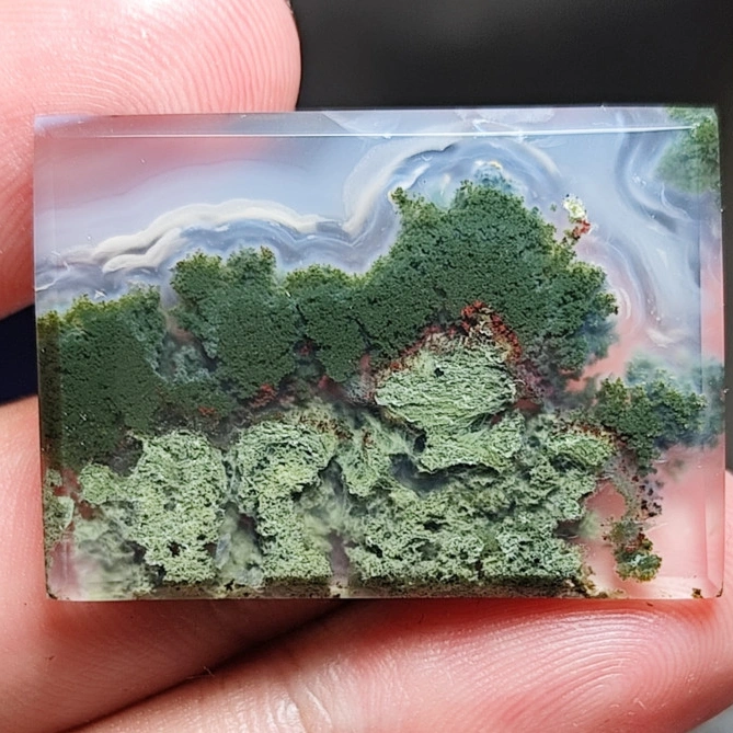 SUPER QUALITY NATURAL MOSS AGATE FROM INDONESIA