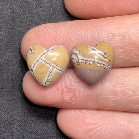 18.86 CT, Natural Mexican Dendritic Jasper Pair